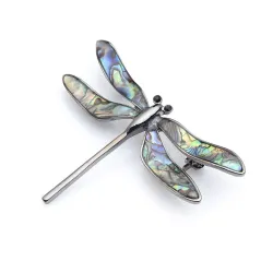 Vintage enamel dragonfly - elegant broochBrooches
