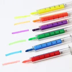Naald / injectiespuit gevormde pens - markeerstiften - markers - 6 stuksPennen & Potloden