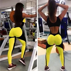 Sports Jumpsuit - Female Sportswear - YellowBlouses & overhemden