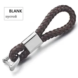 Custom Lettering Keychains - Woven Leather - KeyringsSleutelhangers