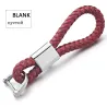 Custom Lettering Keychains - Woven Leather - KeyringsSleutelhangers