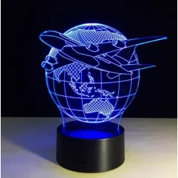 Air Plane Lamp - 3D Light - LED - 7 ColorsVerlichting