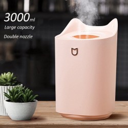 Air Humidifier - 3000ML - Double Nozzle - Cool Mist - Colorful LEDLuchtbevochtigers