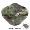Camouflage - Respirator Face Mask - Silicone - 1pc