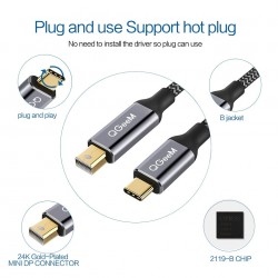 USB - Type C to Mini - Display Port Cable - Converter- Macbook - Huawei Mate 10