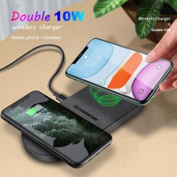 2 in 1 Qi Wireless Charger - Samsung S20 - S10 - Double Fast Charging PadChargers