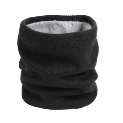 Gebreide warme ronde sjaal met pluche - unisexSjalen