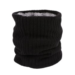 Gestrickter warmer Schal mit Plüsch - Unisex