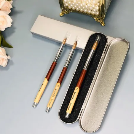 Acrylic Nail Brush - Wood HandleBorstels