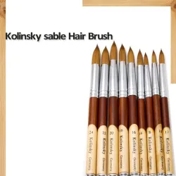 Acrylic Nail Brush - Wood HandleBorstels