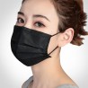 Beschermend gelaats- / mondmasker - wegwerp - 3-laags - zwart - 5 - 500 stuks