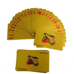 Plastic poker speelkaarten - 24K goud - dollars designPuzzels & spellen