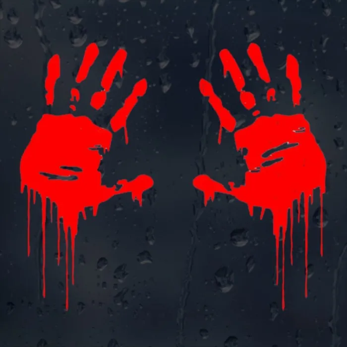 Zombie bloedige handen - vinyl autostickerStickers