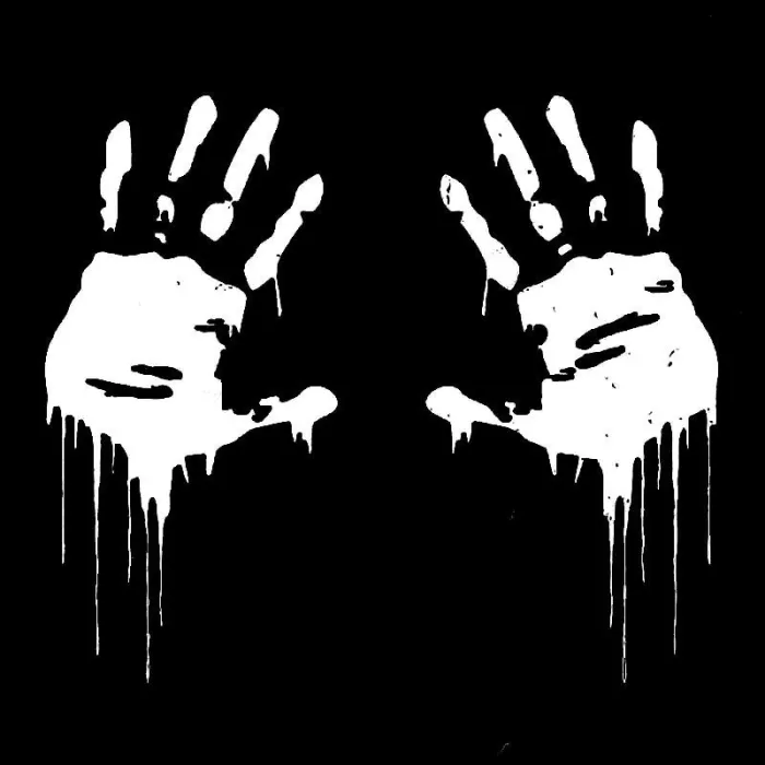 Zombie bloedige handen - vinyl autostickerStickers