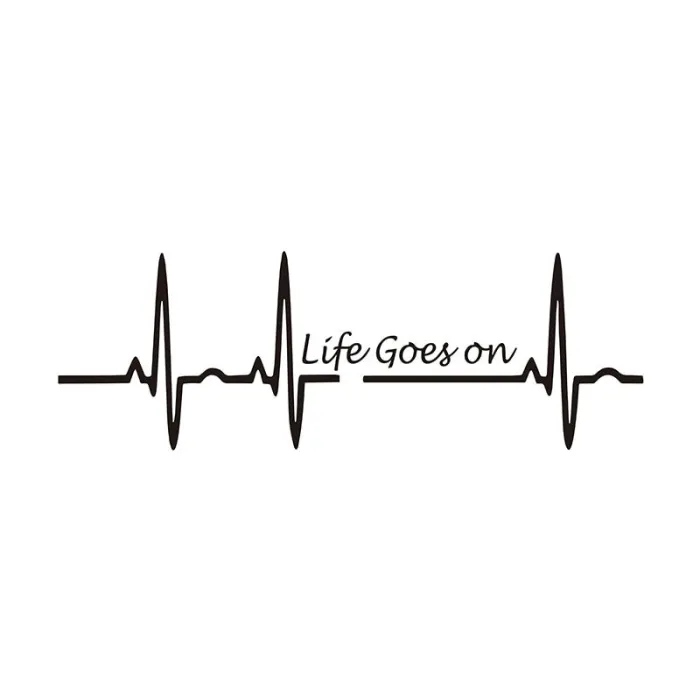Life Goes On / heartbeat - vinyl autostickerStickers