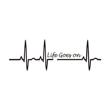 Life Goes On / heartbeat - vinyl autostickerStickers