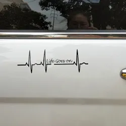 Life Goes On / heartbeat - vinyl autostickerStickers