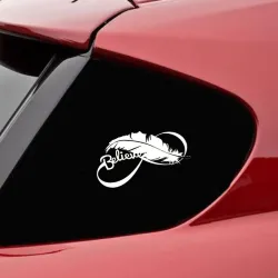 Bird feather - vinyl car stickerStickers