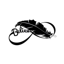 Bird feather - vinyl car stickerStickers