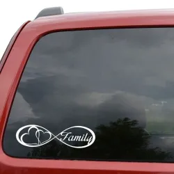 Family Forever & harten - autostickerStickers