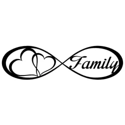 Family Forever & harten - autostickerStickers