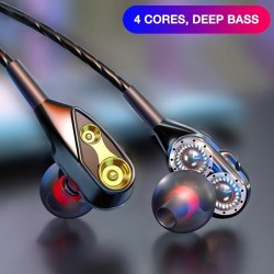 In-Ohr-Kopfhörer mit Mikrofon - Dual-Laufwerk Bass - Headset