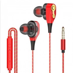 In-Ohr-Kopfhörer mit Mikrofon - Dual-Laufwerk Bass - Headset