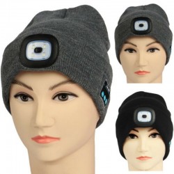 Bluetooth 5.0 - draadloze smart hat - koptelefoon - headset met 4 LedsOor- & hoofdtelefoons