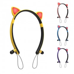 Bluetooth - wireless headset - microphone - in-ear headphones - Led luminous cat ears