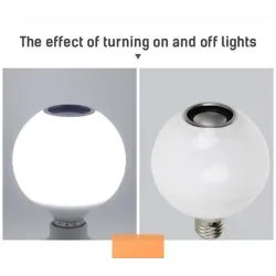 12W - E27 - RGB - LED-lamp met Bluetooth-luidspreker - afstandsbedieningE27