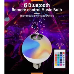 12W - E27 - RGB - LED-lamp met Bluetooth-luidspreker - afstandsbedieningE27