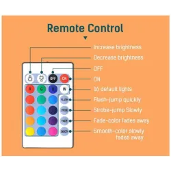 12W - E27 - RGB - LED-lamp met Bluetooth-luidspreker - afstandsbedieningE27