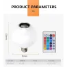 12W - E27 - RGB - LED-lamp met Bluetooth-luidspreker - afstandsbedieningE27