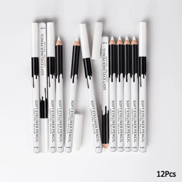 Wit oogpotlood - eyeliner - 12 stuksOgen