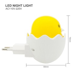 Yellow duck - LED night light - EU wall plug - control sensor - dimmable - remote controllerWall lights