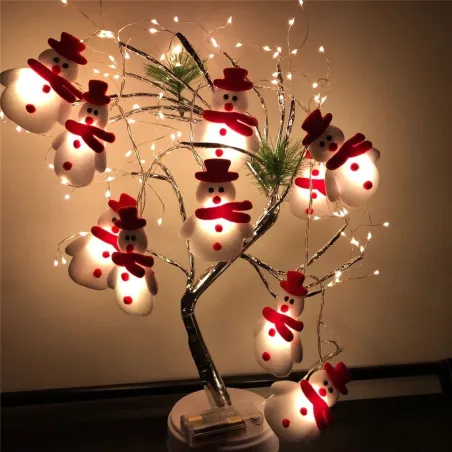 String met sneeuwmannen - LED kerstboom decoratieve verlichtingKerstmis