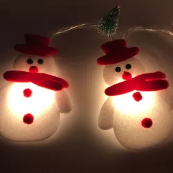 String met sneeuwmannen - LED kerstboom decoratieve verlichtingKerstmis