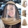 Full face transparent mask with scarf & zipper