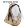 Full face transparent mask with scarf & zipper