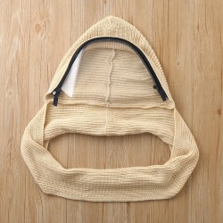 Transparant volgelaatsmasker met sjaal en ritssluitingMondmaskers