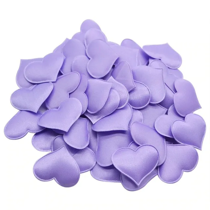 Satijnen hartjes bloemblaadjes - confetti - bruiloften / tafels / bedden / Valentijnsdag decoratie - 100 stuks - 35 mmValenti...