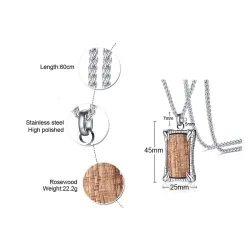 Palissander hanger - ketting - sleutelhanger - armbandHalskettingen
