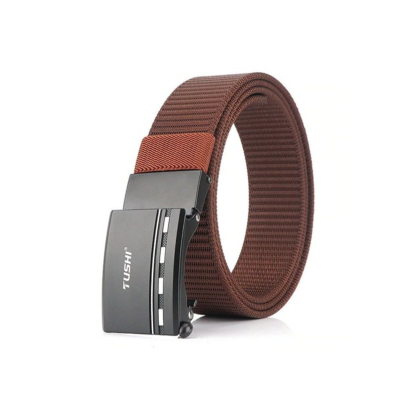 Military nylon belt with metal buckle