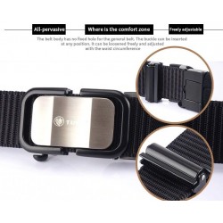 Military nylon belt with automatic buckle