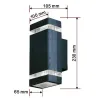 Moderne buitenwandlamp - waterdichte lamp - 8W - LEDWandlampen