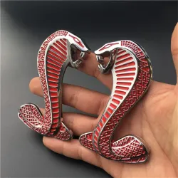 3D cobra - metalen embleem - autostickerStickers