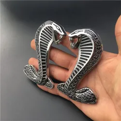 3D cobra - metalen embleem - autostickerStickers
