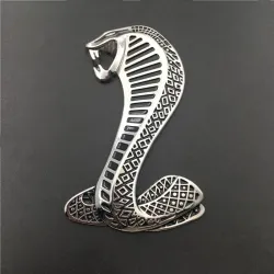 3D cobra - metalen embleem - autostickerStickers