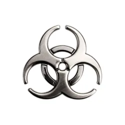 3D biohazard - metalen embleem - autostickerStickers