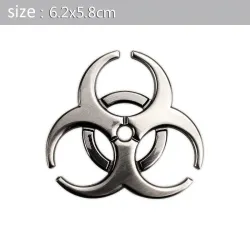 3D biohazard - metalen embleem - autostickerStickers